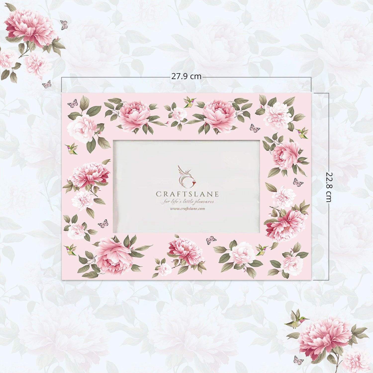 Pink Peonies Photo Frames 11" x 9"