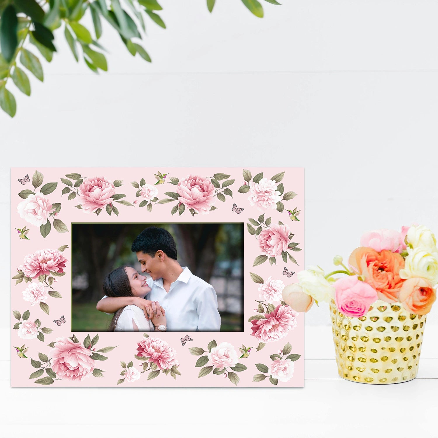 Pink Peonies Photo Frames 11" x 9"