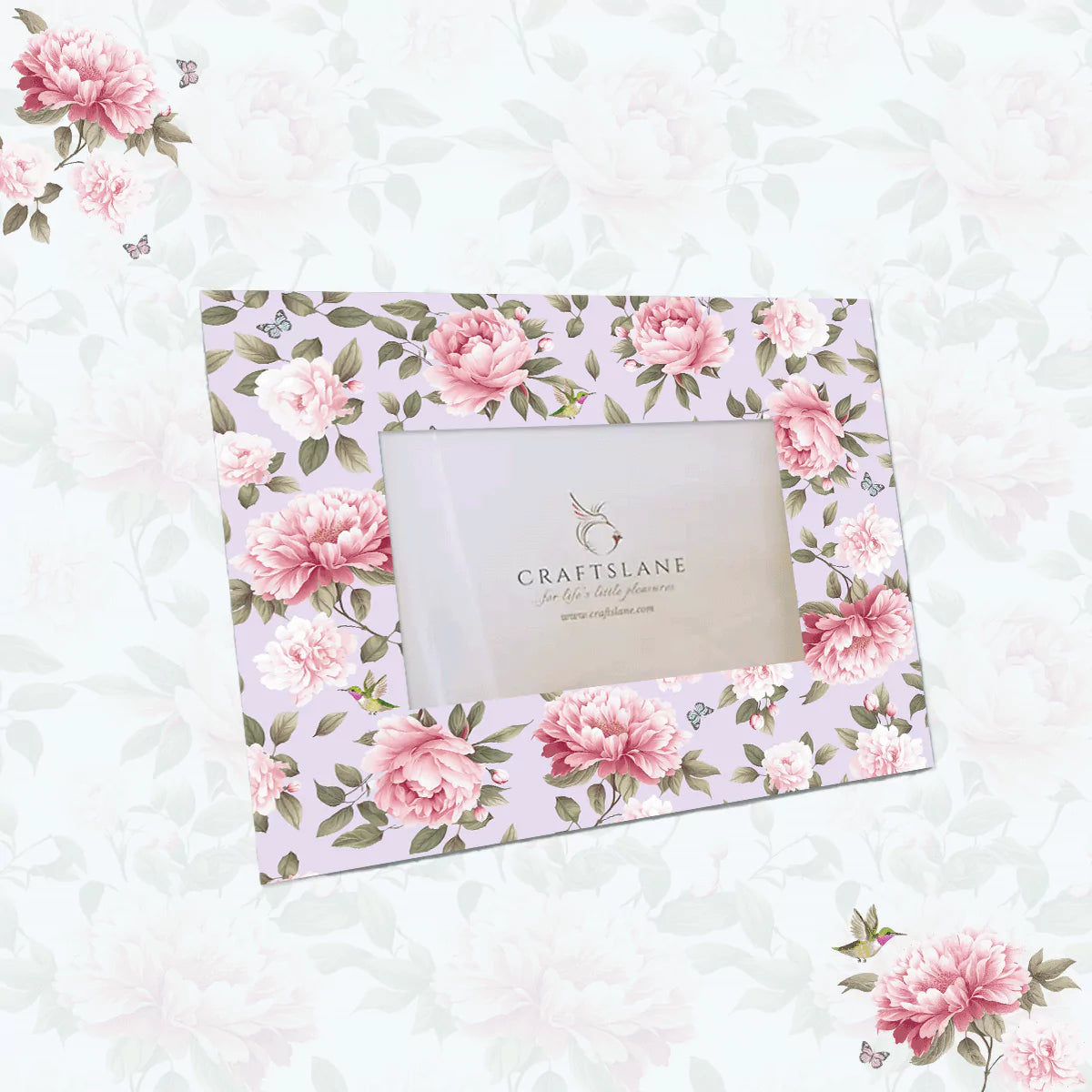 Pink Peonies Photo Frames 11" x 9"