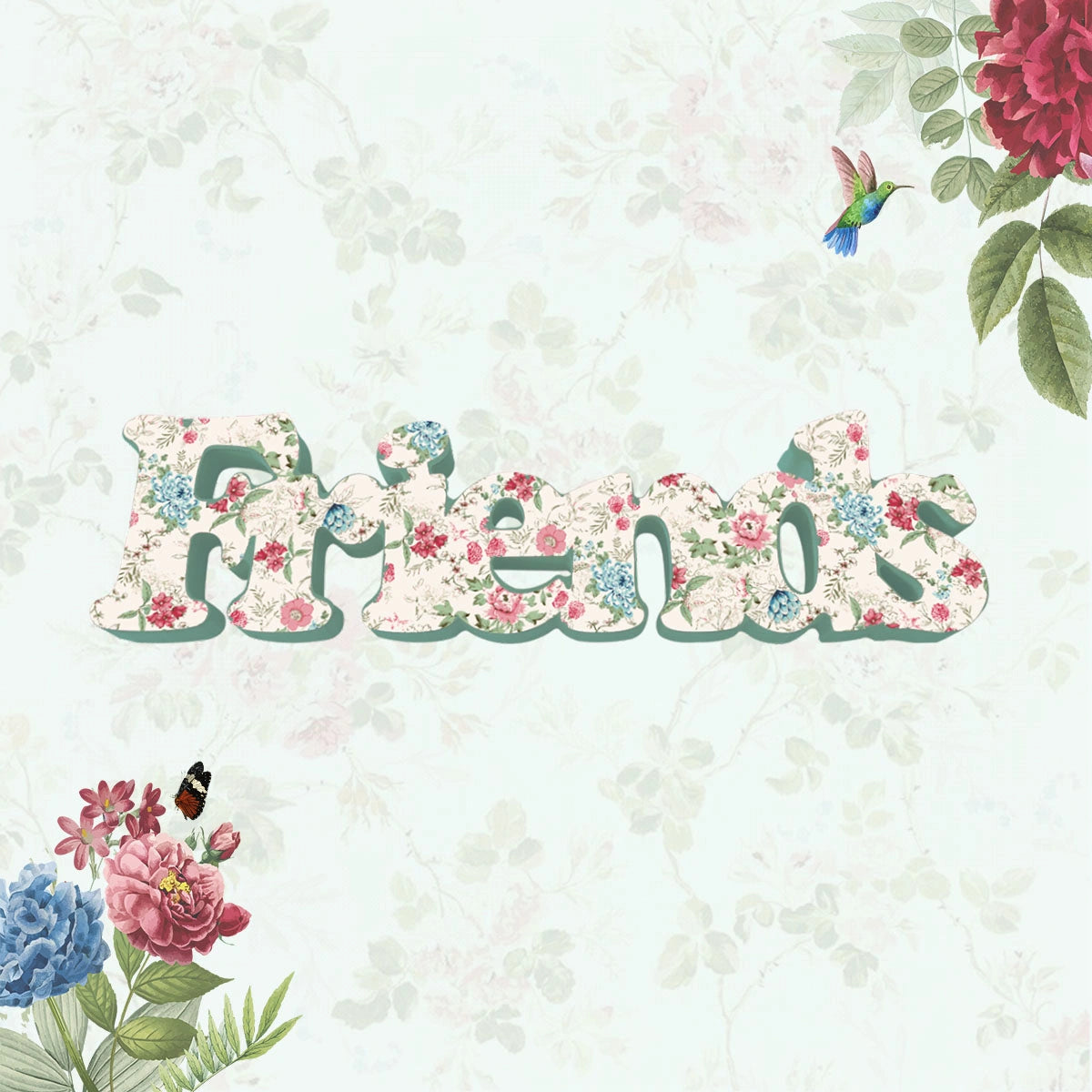 Chunky Words Wall or Table Décor | Friends