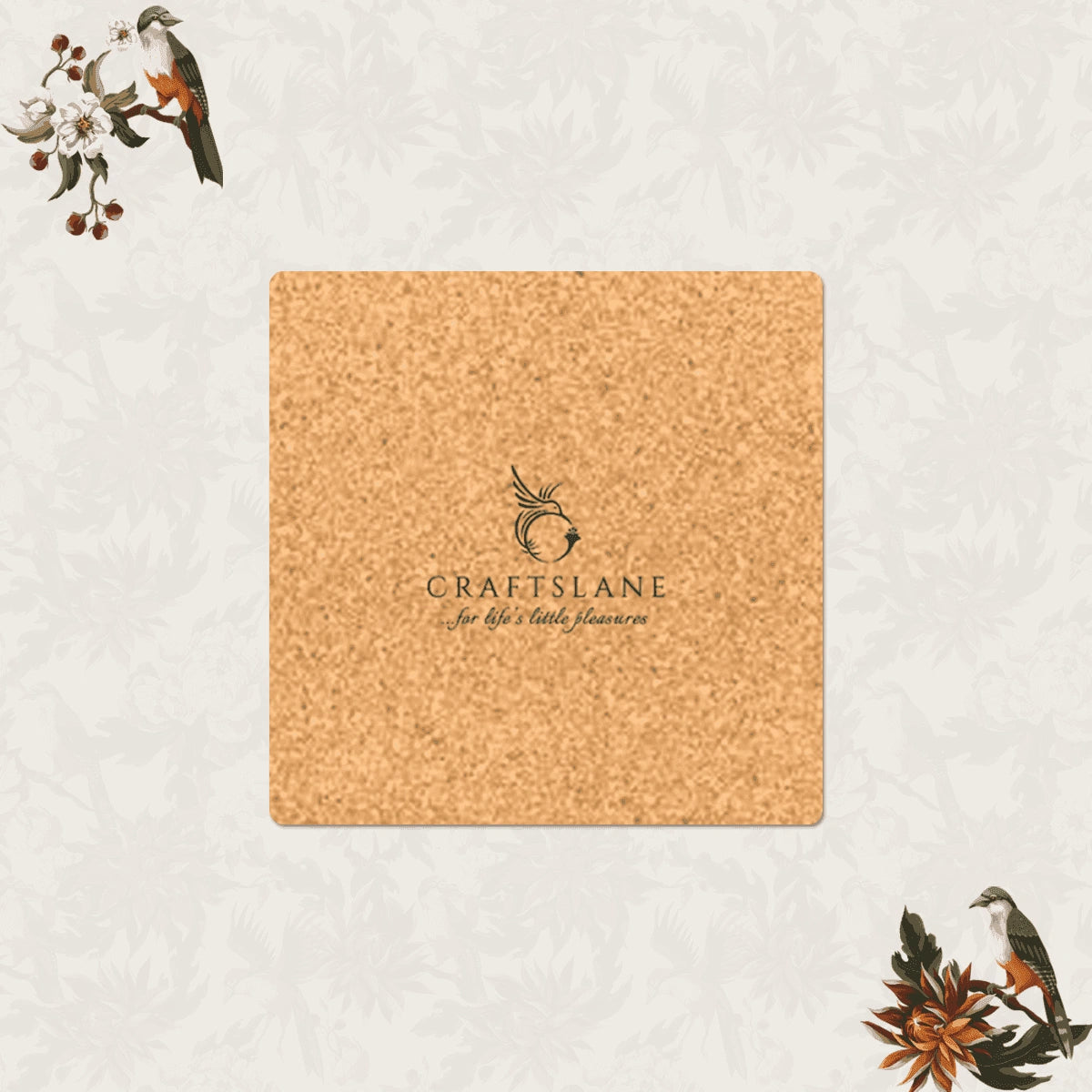 Autumn Flowers Coasters | Set of 6 with Stand