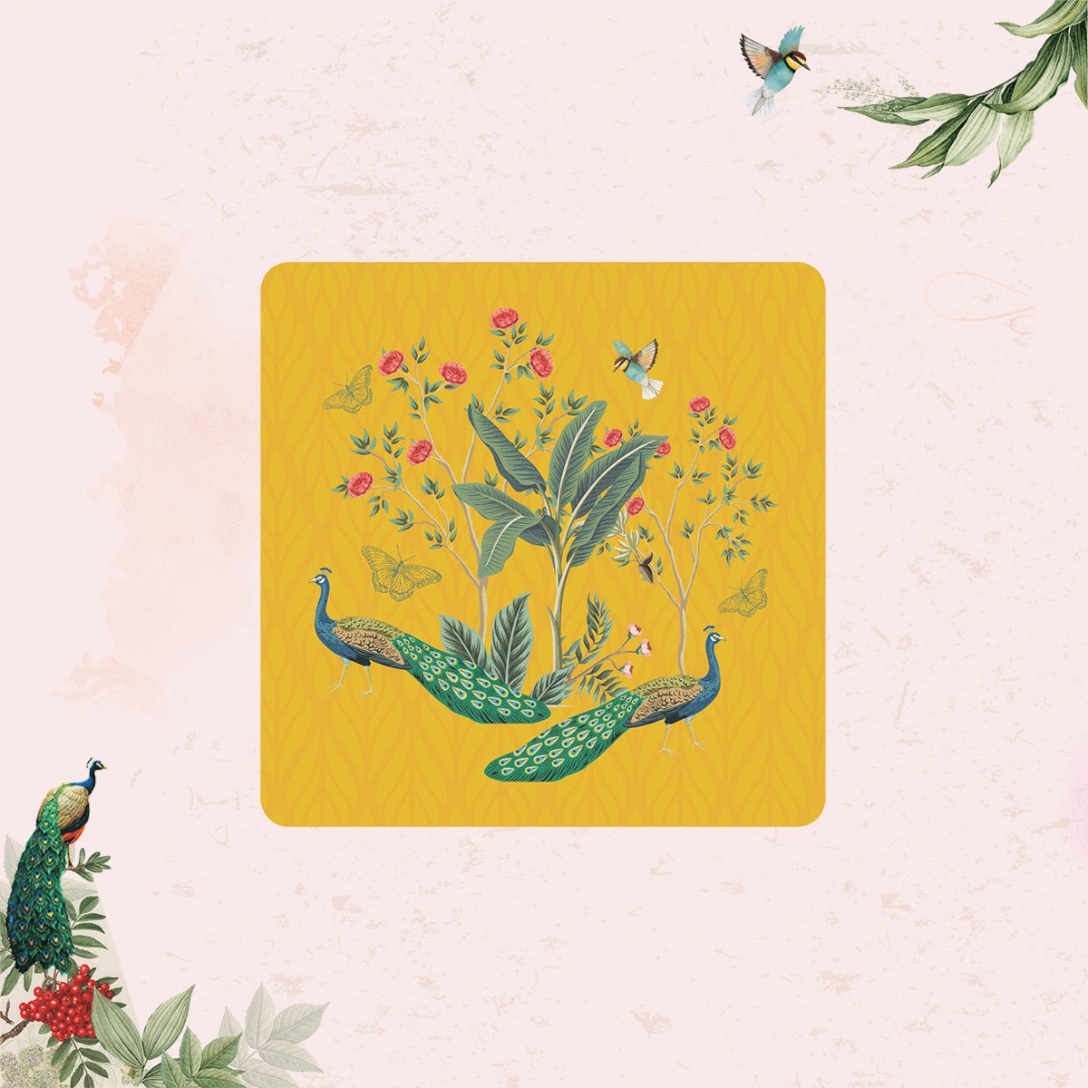 Dancing in the Garden Coasters | Set of 6 with Stand