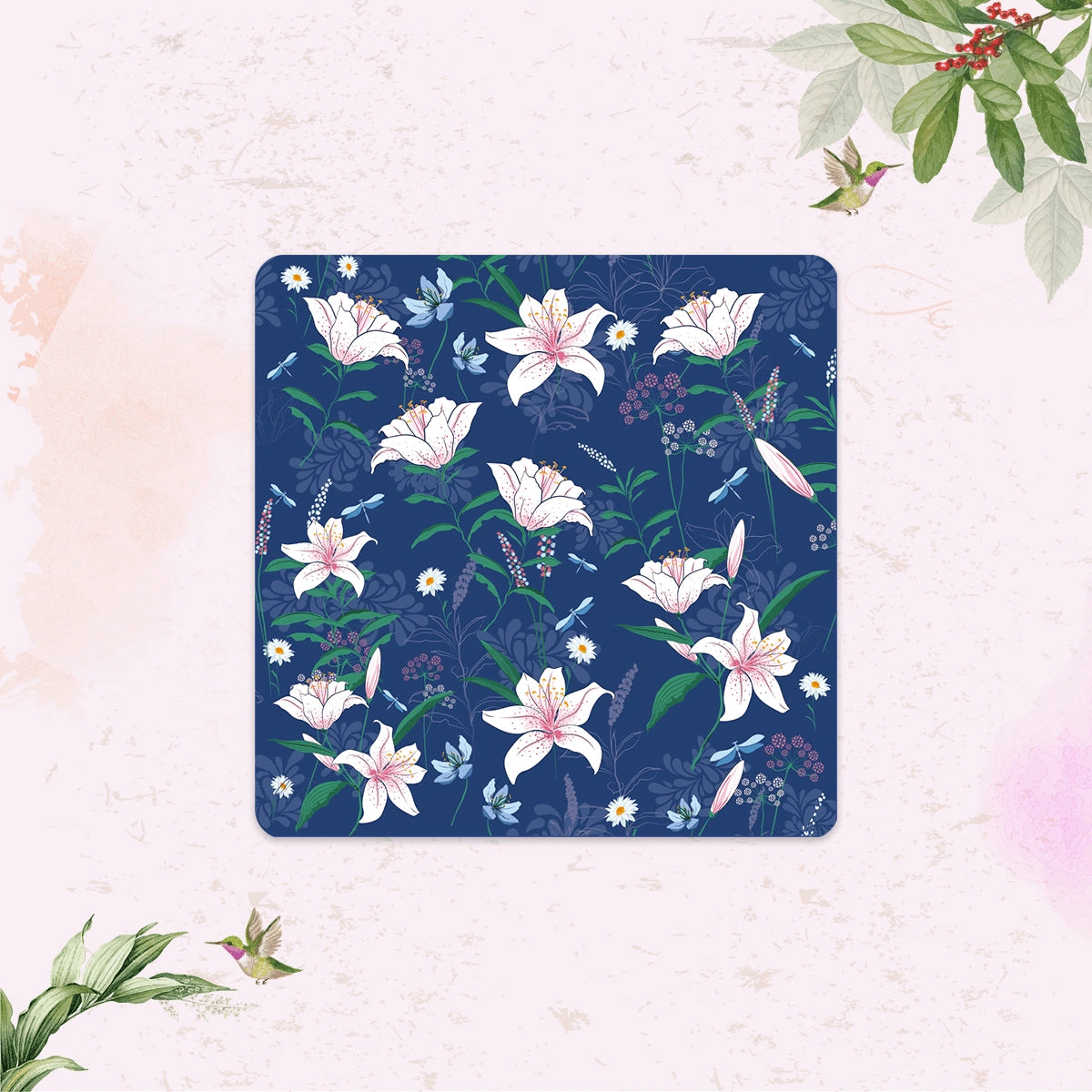 Lily in the Valley Coasters | Set of 6 with Stand
