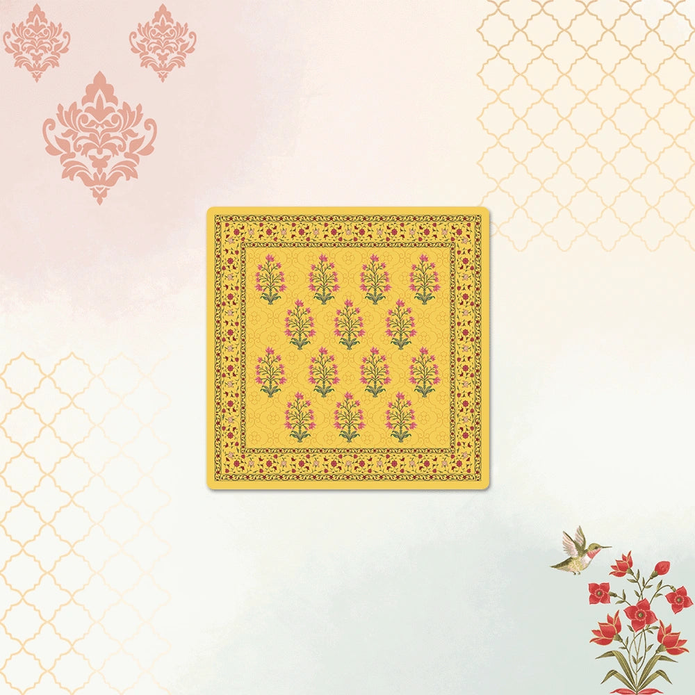 Mughal Flowers Coasters | Table Coaster Set of 6