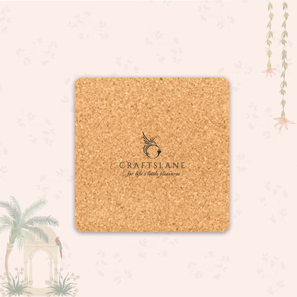 Mughal Gardens Coasters | Set of 6 with Stand