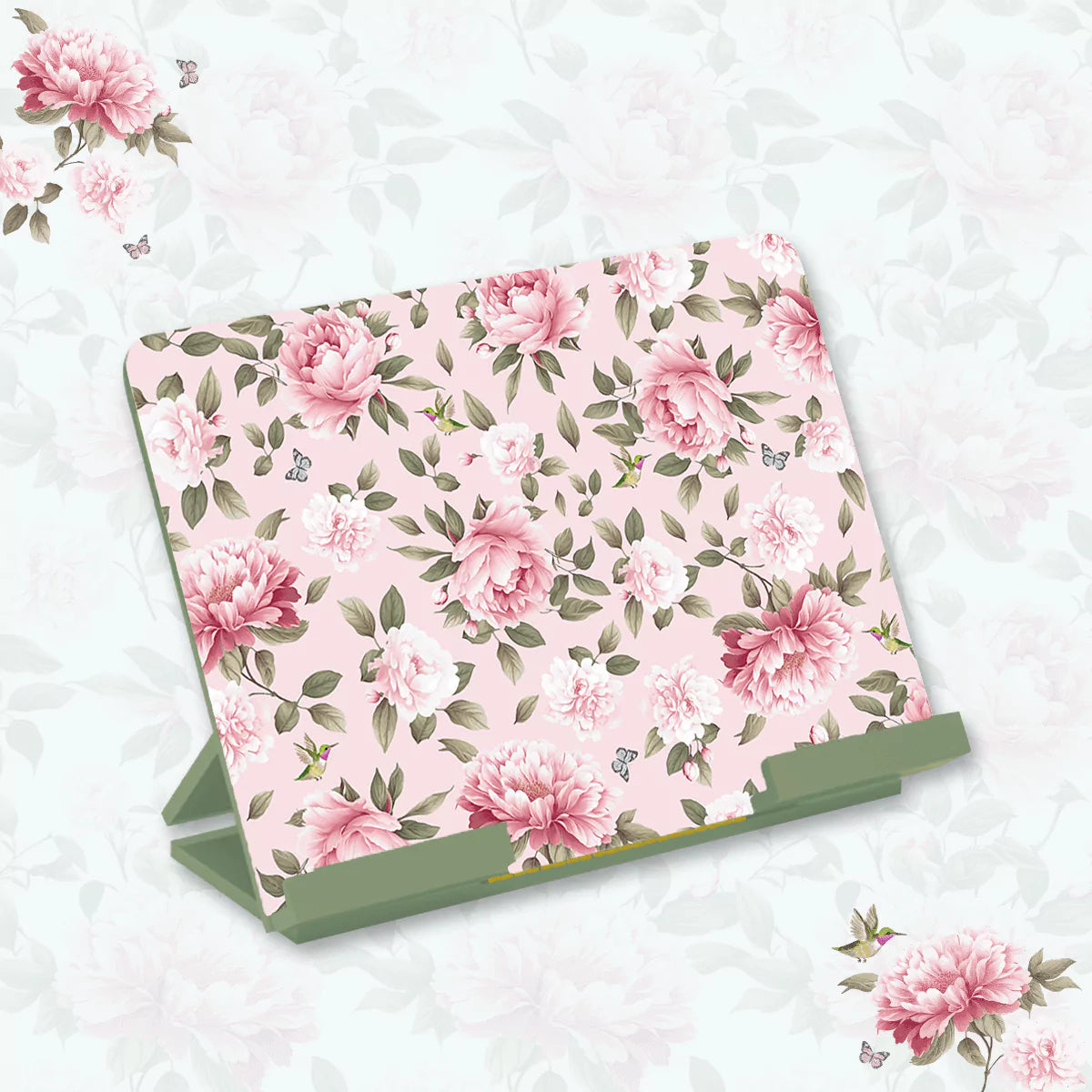 Pink Peonies Luxe iPad Stands