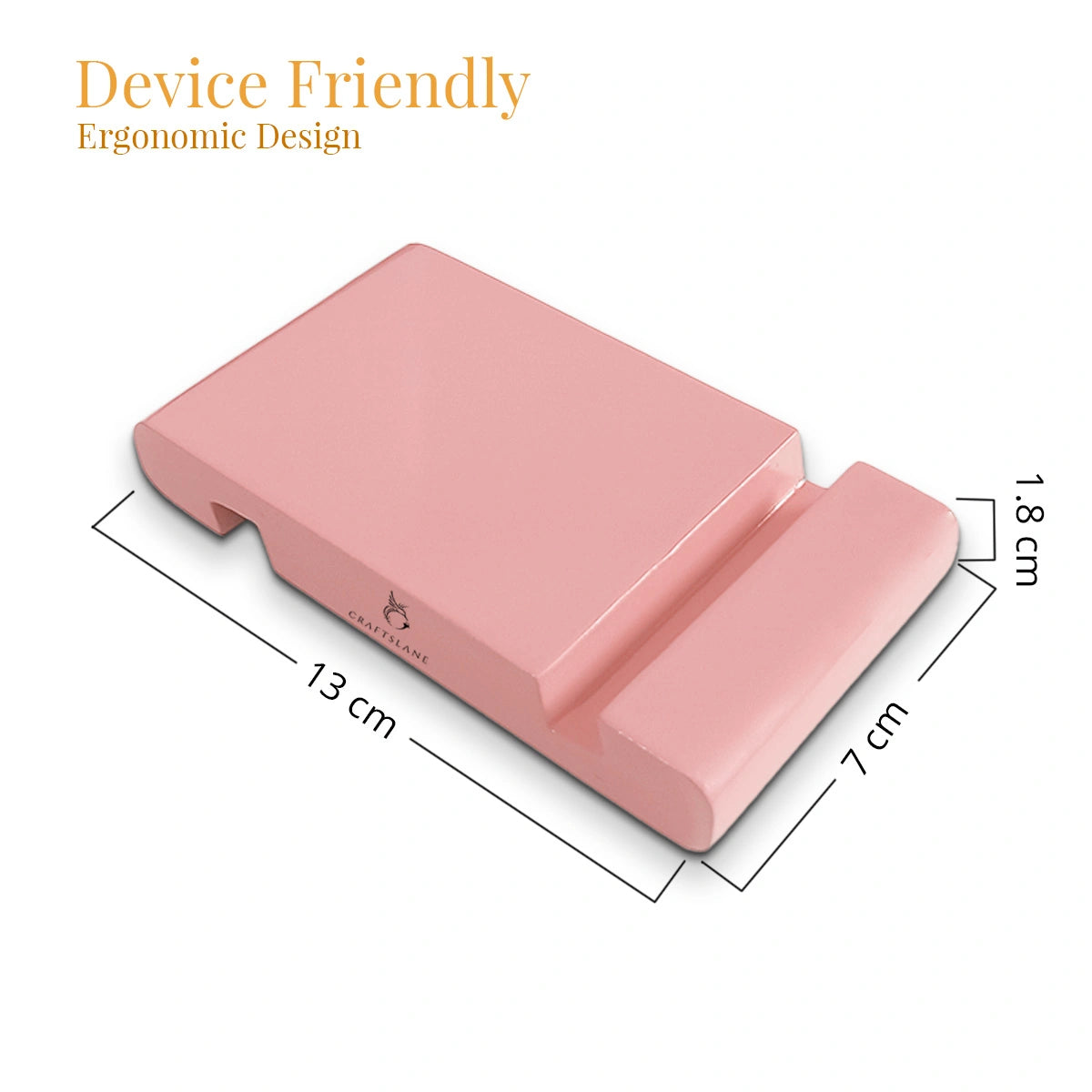 Baby Pink Colorful Handcrafted Wooden Desktop Mobile Stands