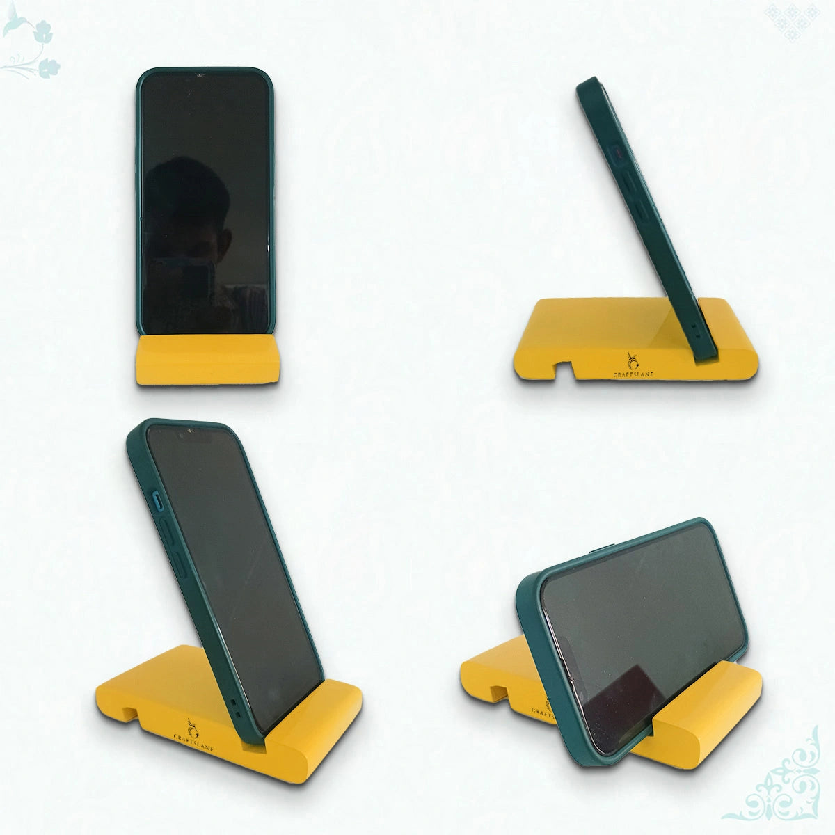 Butterscotch Colorful Handcrafted Wooden Desktop Mobile Stands