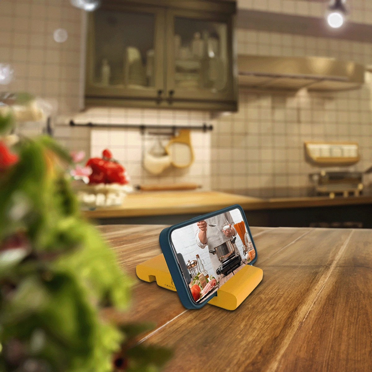 Butterscotch Colorful Handcrafted Wooden Desktop Mobile Stands