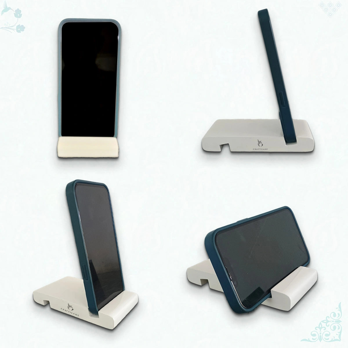 Buy Eggshell Handcrafted Wooden Desk Mobile Stand Online Now ...