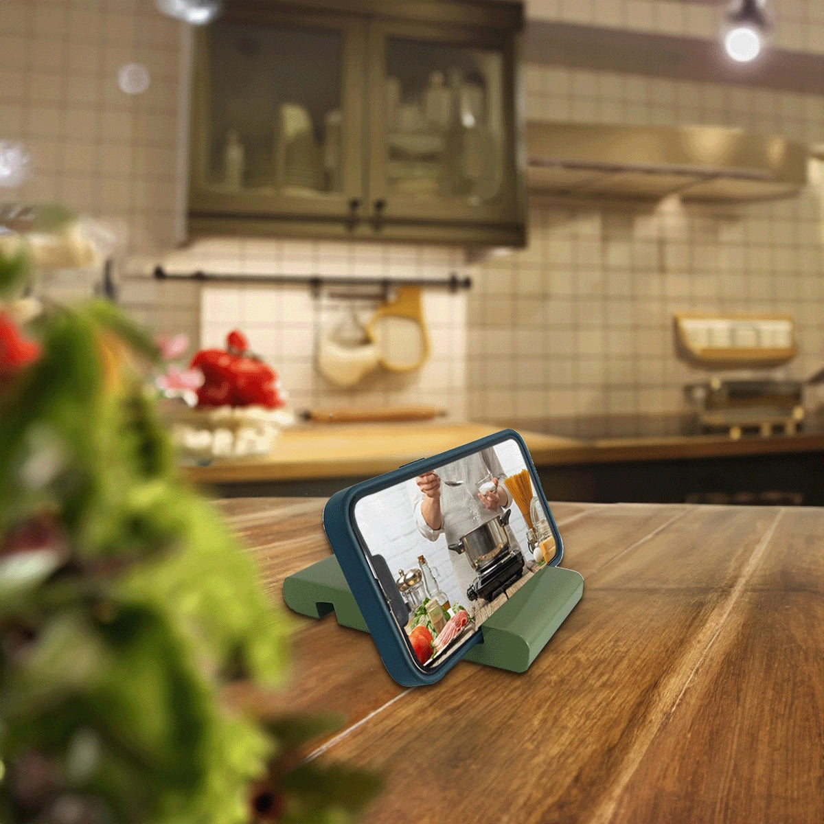 Sage Colorful Handcrafted Wooden Desktop Mobile Stands