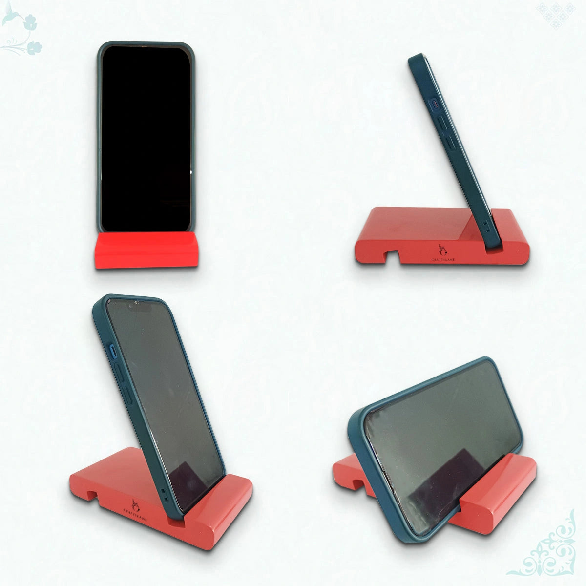 Strawberry Colorful Handcrafted Wooden Desktop Mobile Stands