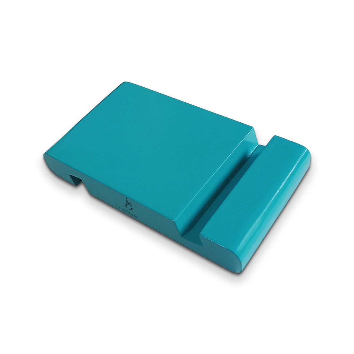 Turquoise Blue Colorful Handcrafted Wooden Desktop Mobile Stands