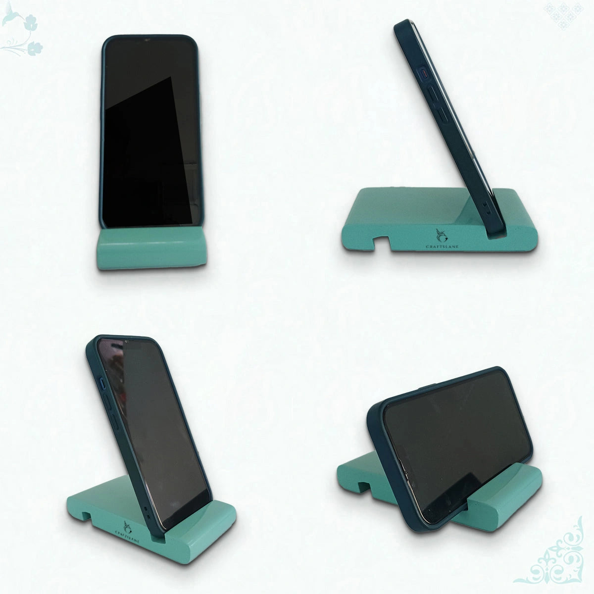 Tiffany Colorful Handcrafted Wooden Desktop Mobile Stands
