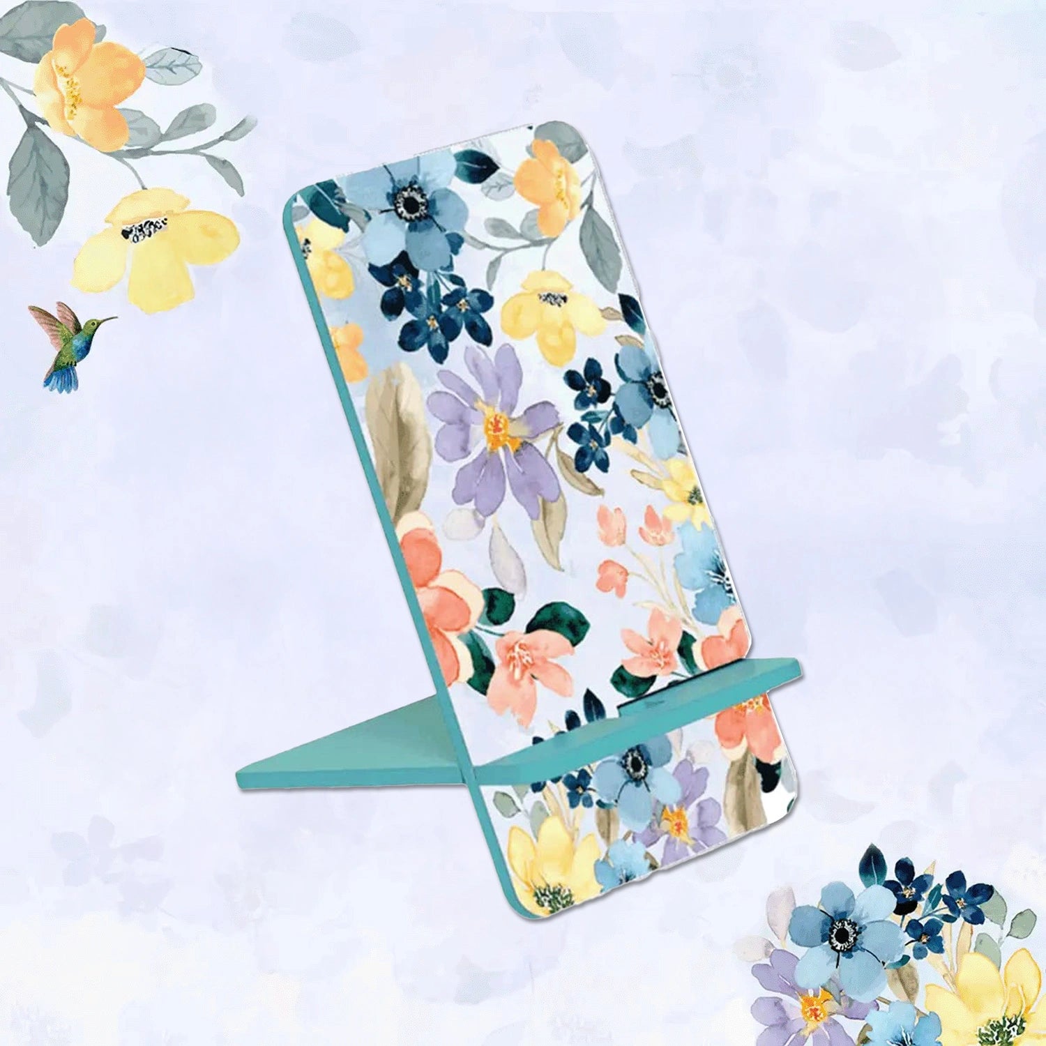 Summer Flowers Interlocking Cell Phone Stands for Desk