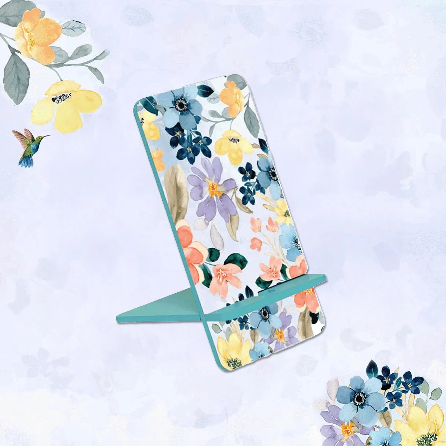 Summer Flowers Interlocking Cell Phone Stands for Desk