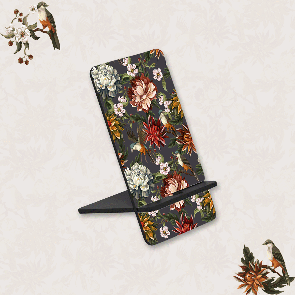 Autumn Flowers Interlocking Cell Phone Stands for Desk
