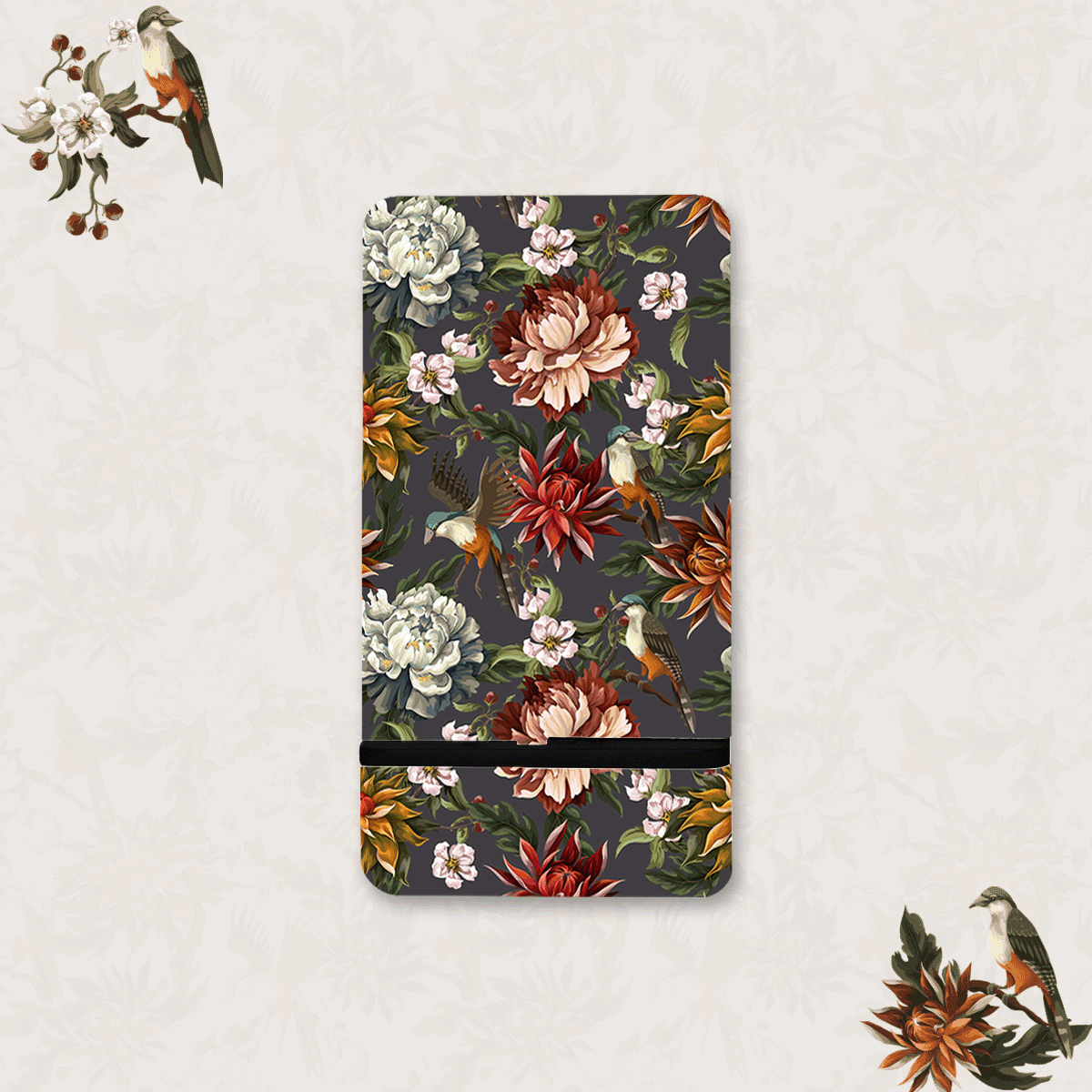 Autumn Flowers Interlocking Cell Phone Stands for Desk