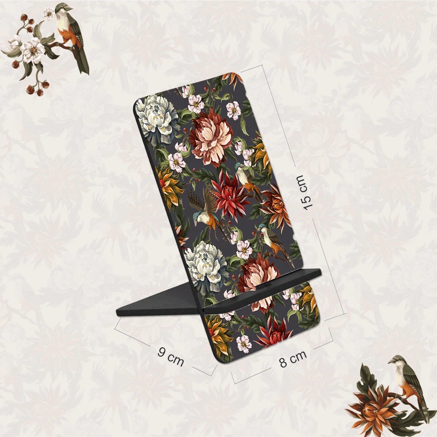Autumn Flowers Interlocking Cell Phone Stands for Desk