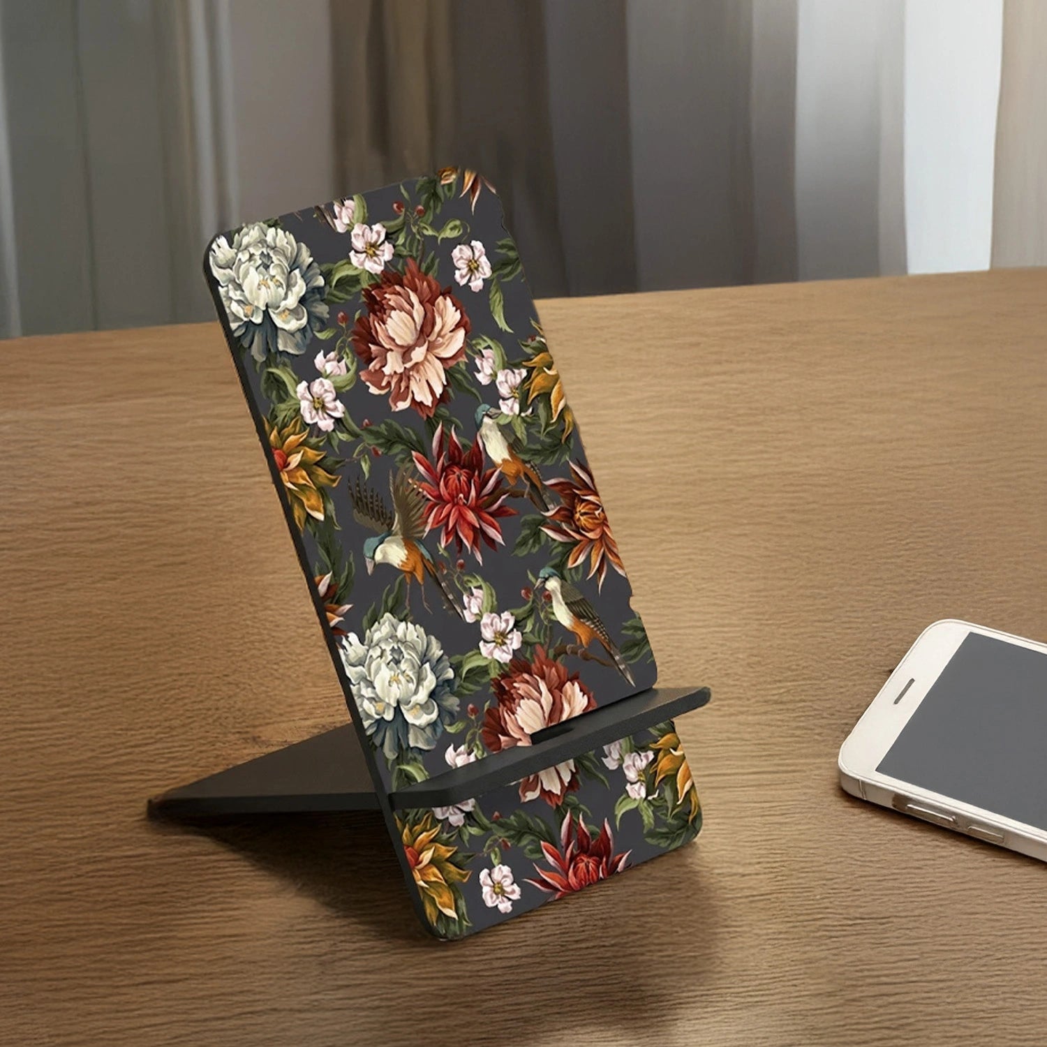 Autumn Flowers Interlocking Cell Phone Stands for Desk