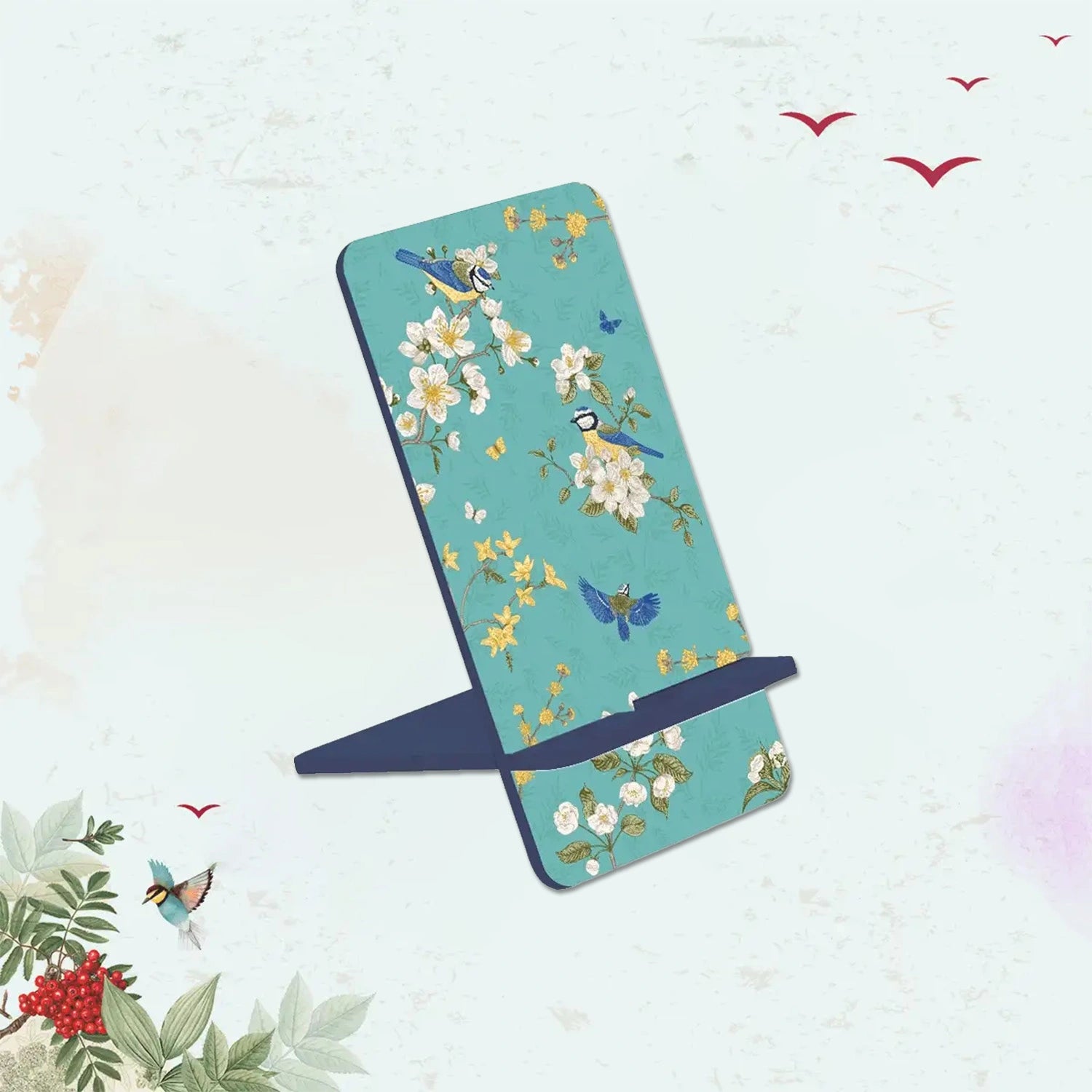 Birds in Paradise Interlocking Cell Phone Stands for Desk