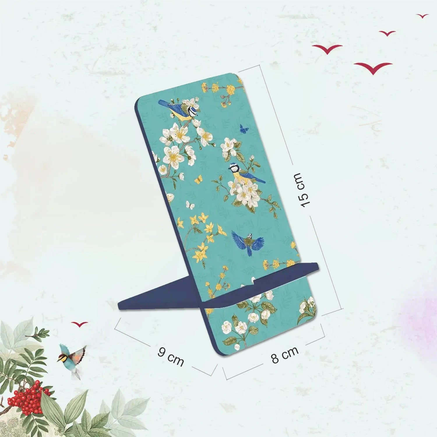 Birds in Paradise Interlocking Cell Phone Stands for Desk
