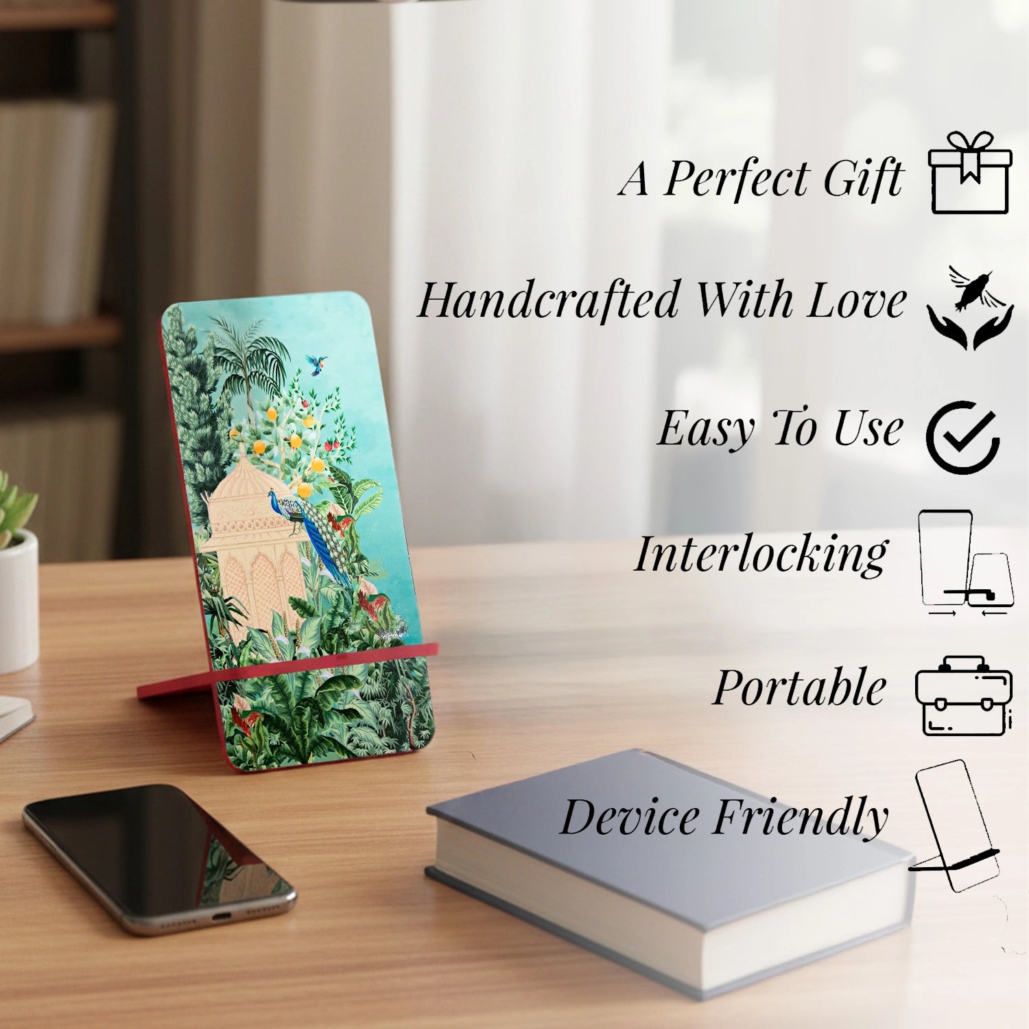 Fruity Paradise Interlocking Cell Phone Stand for Desk