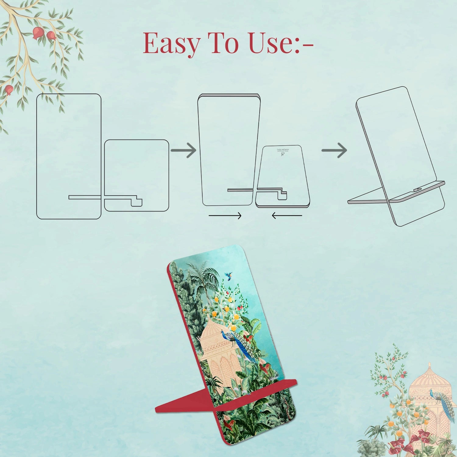 Fruity Paradise Interlocking Cell Phone Stand for Desk