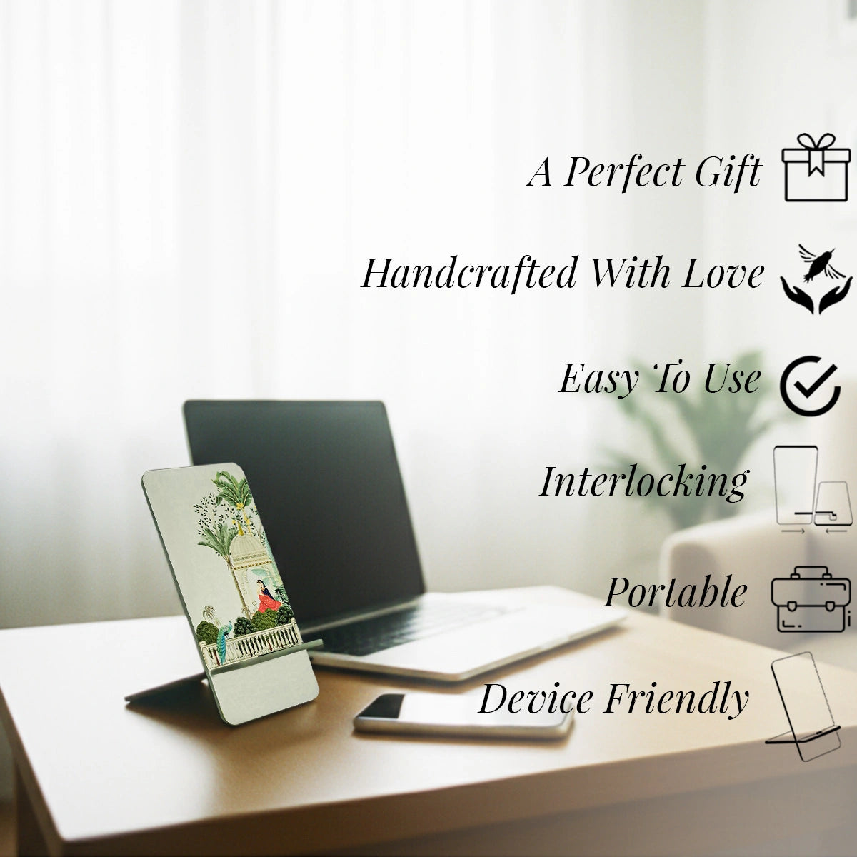 Garden Princess Interlocking Cell Phone Stand for Desk
