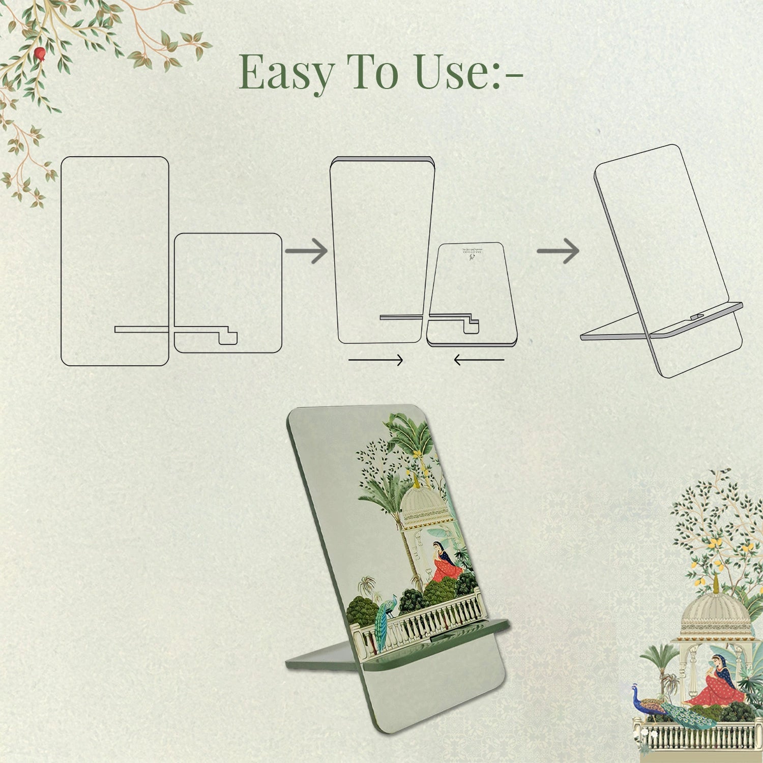 Garden Princess Interlocking Cell Phone Stand for Desk