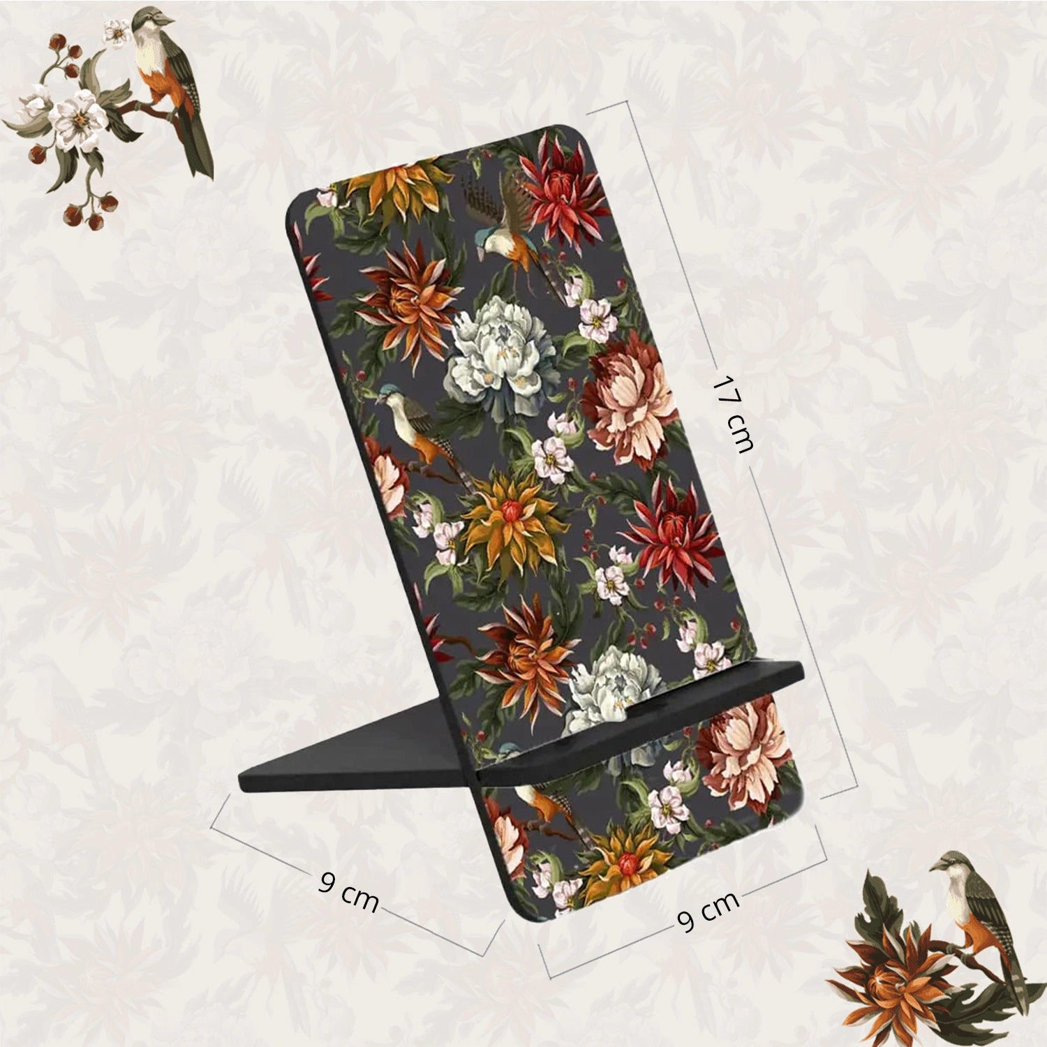Autumn Flowers Interlocking Cell Phone Stands for Desk