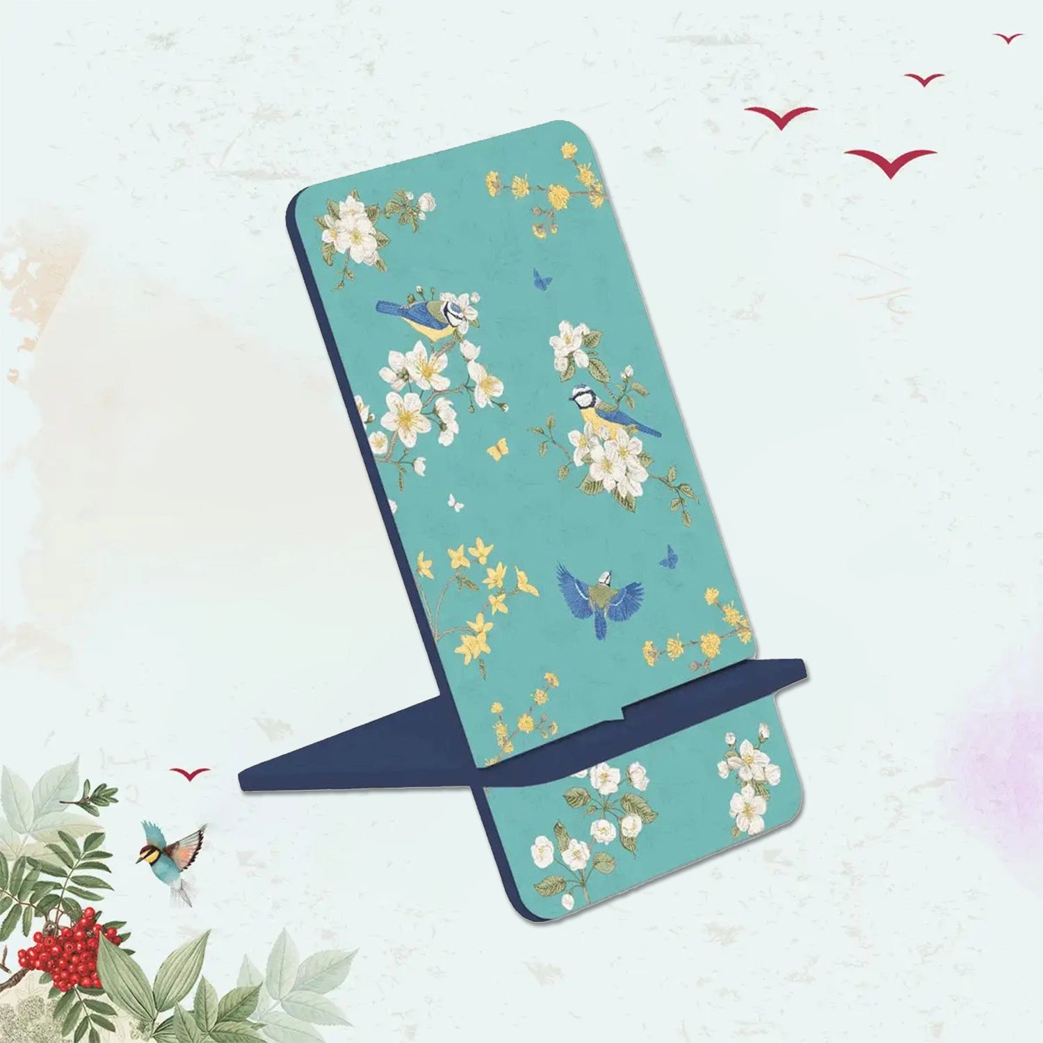 Birds in Paradise Interlocking Cell Phone Stands for Desk