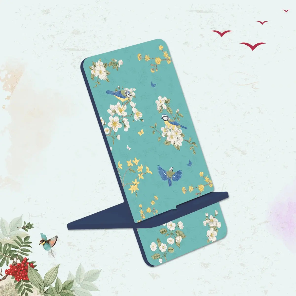 Birds in Paradise Interlocking Cell Phone Stands for Desk
