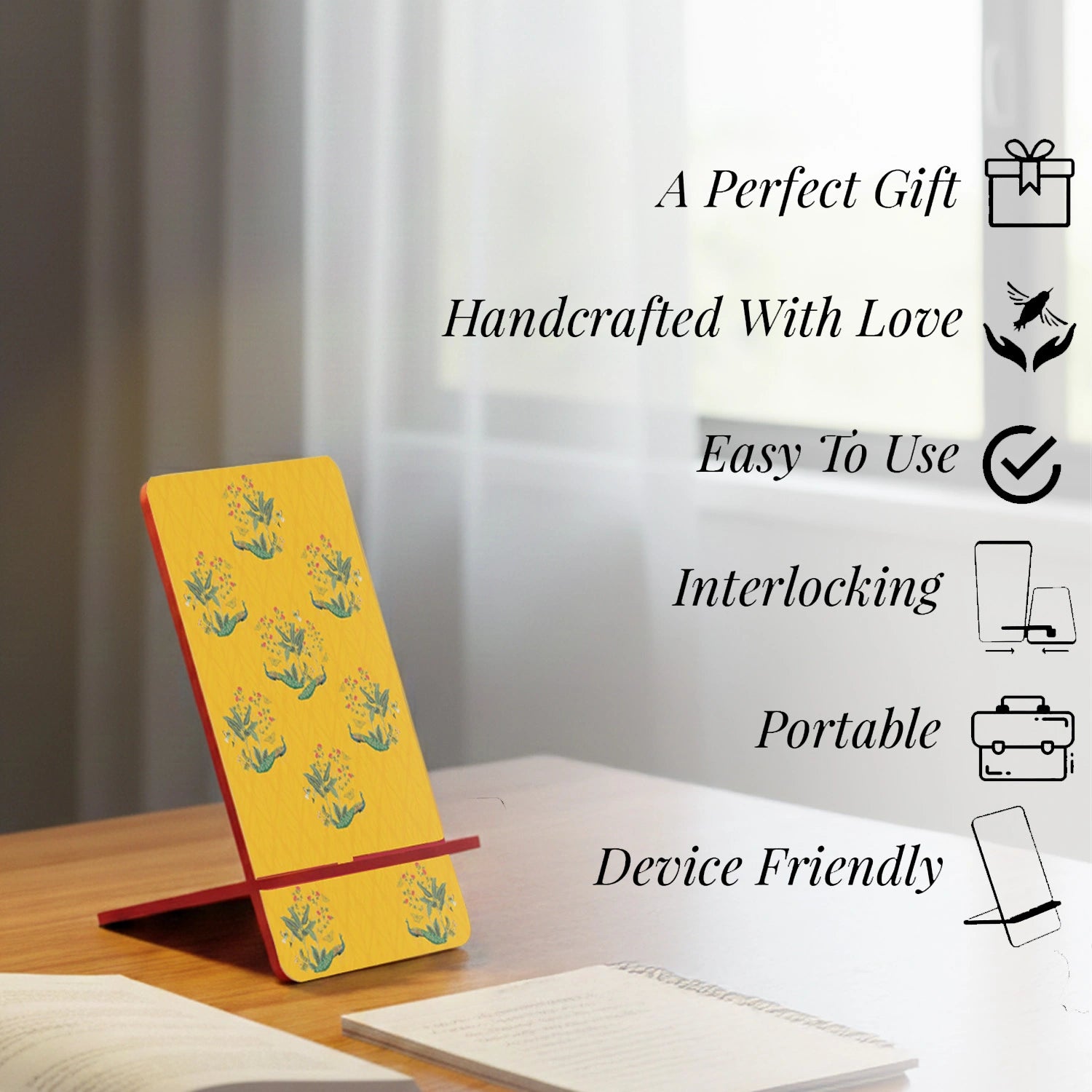 Dancing in the Garden Interlocking Cell Phone Stands for Desk