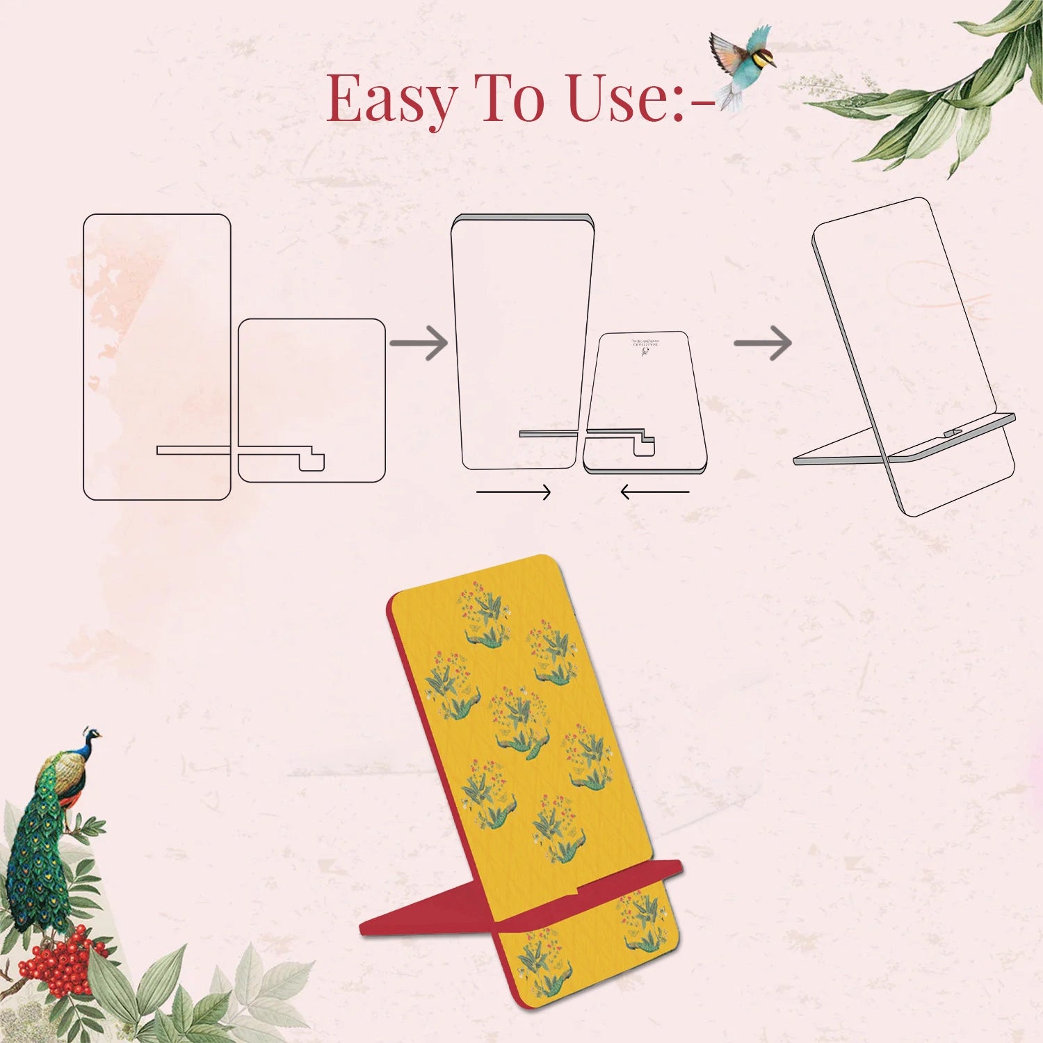 Dancing in the Garden Interlocking Cell Phone Stands for Desk