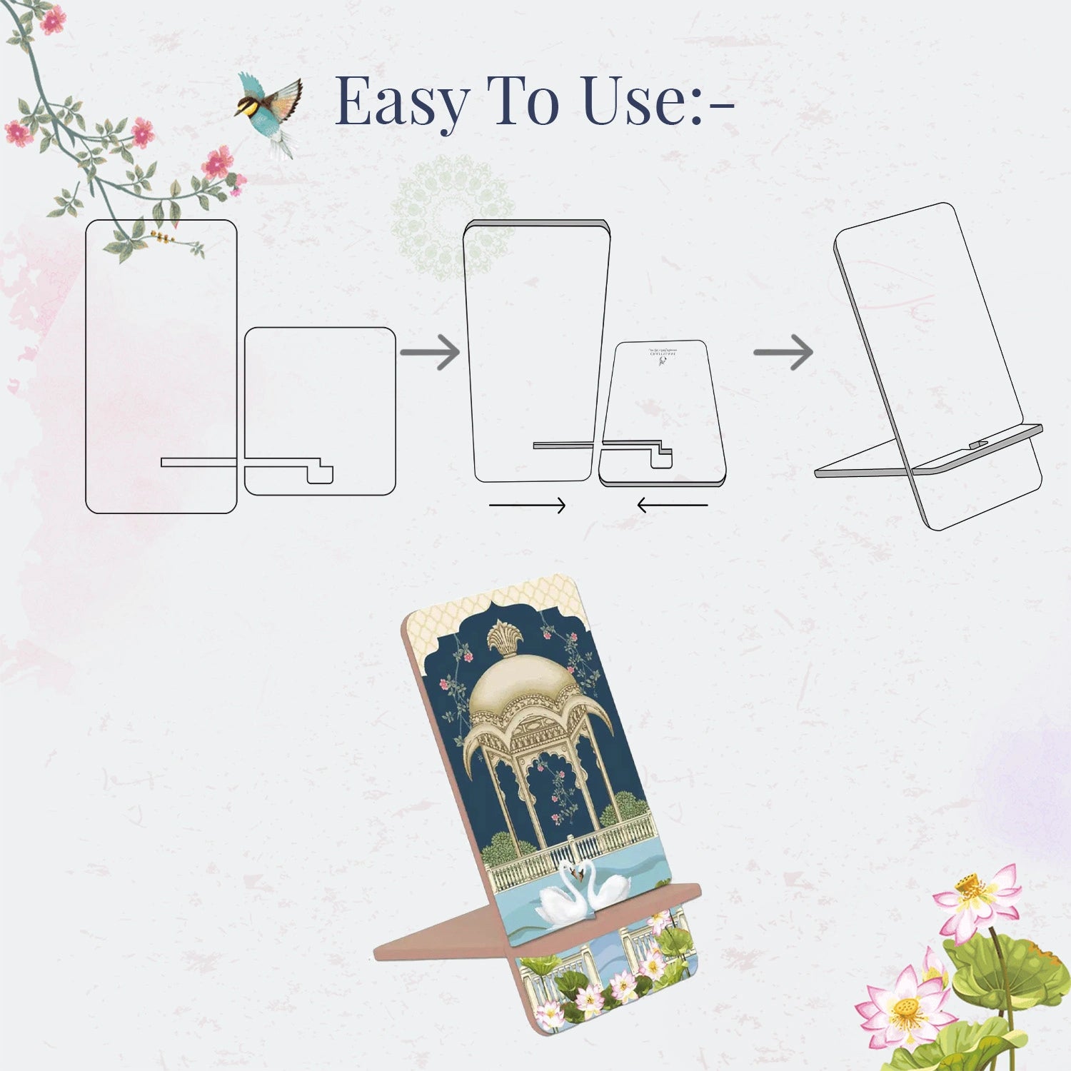 Hans Mahal Interlocking Cell Phone Stands for Desk