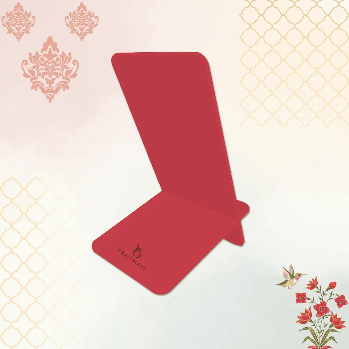 Mughal Flowers Interlocking Cell Phone Stands for Desk