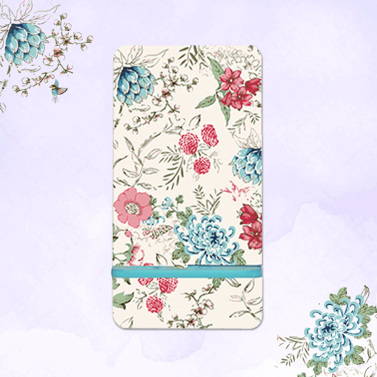 Pink & Blue Bouquet Interlocking Cell Phone Stands for Desk