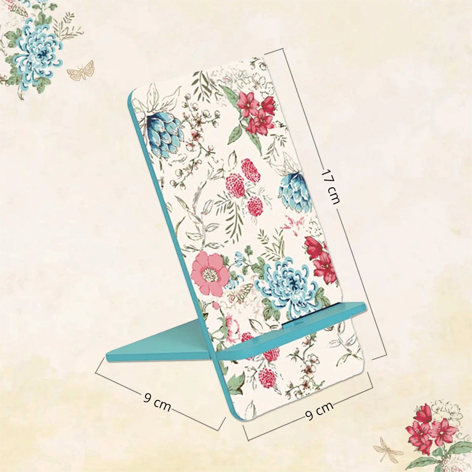 Pink & Blue Bouquet Interlocking Cell Phone Stands for Desk