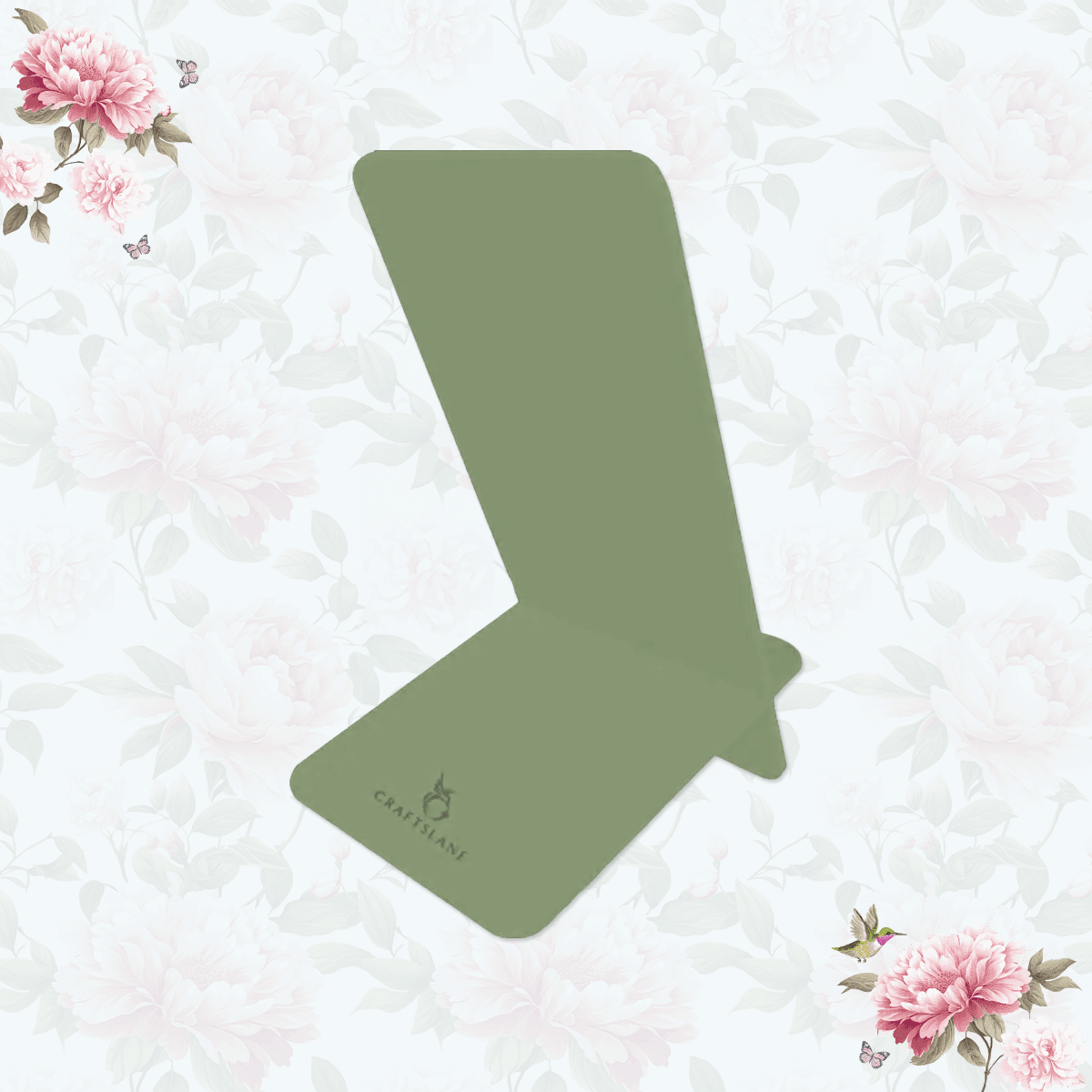 Pink Peonies Interlocking Cell Phone Stands for Desk