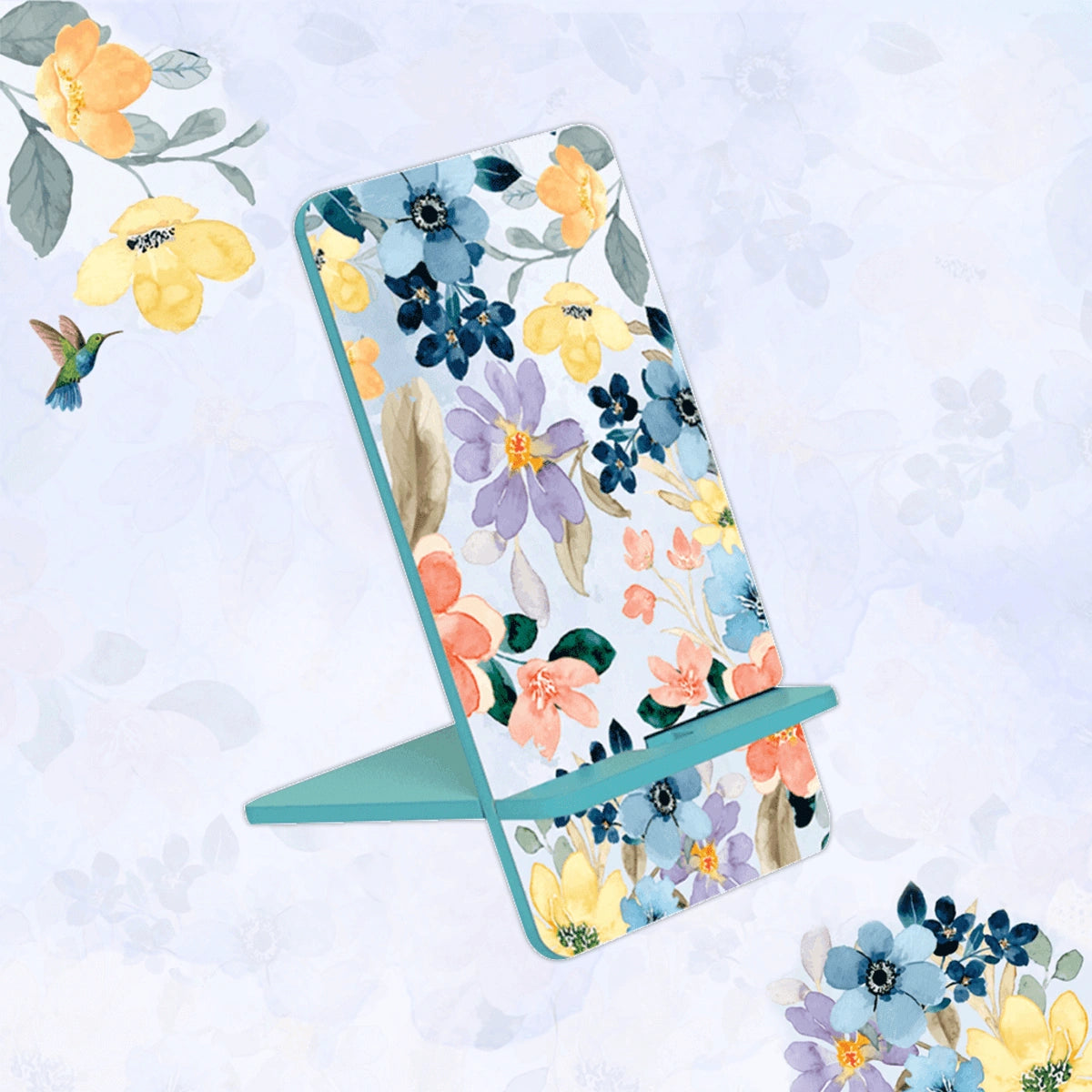 Summer Flowers Interlocking Cell Phone Stands for Desk