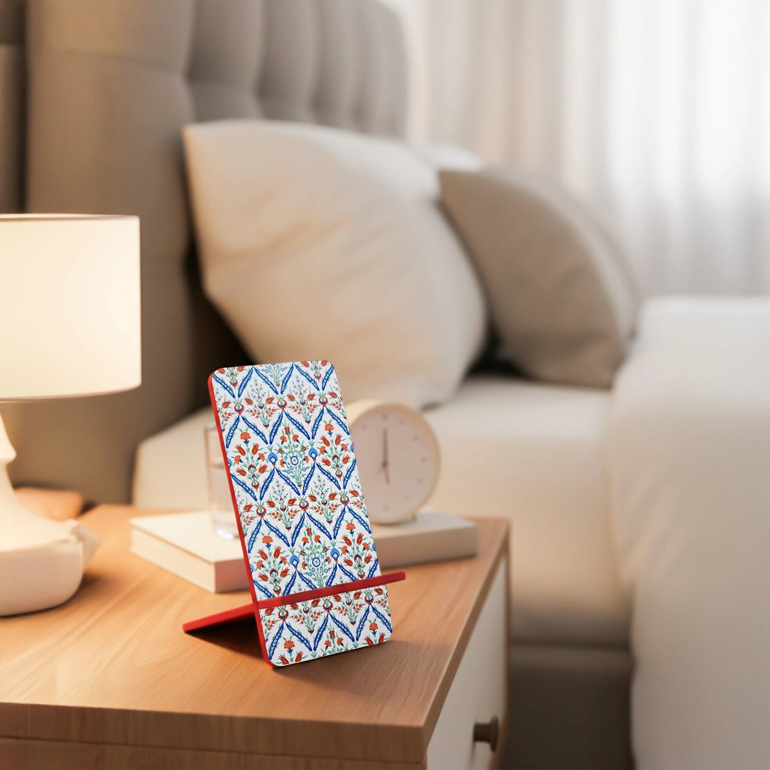 Turkish Flowers Interlocking Cell Phone Stand for Desk