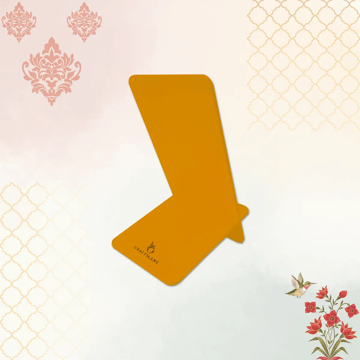 Mughal Flowers Interlocking Cell Phone Stands for Desk