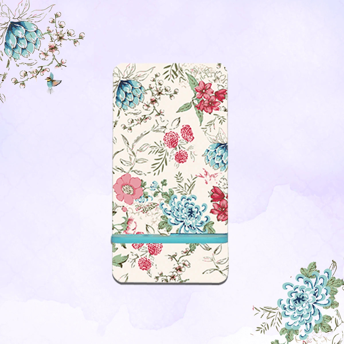 Pink & Blue Bouquet Interlocking Cell Phone Stands for Desk