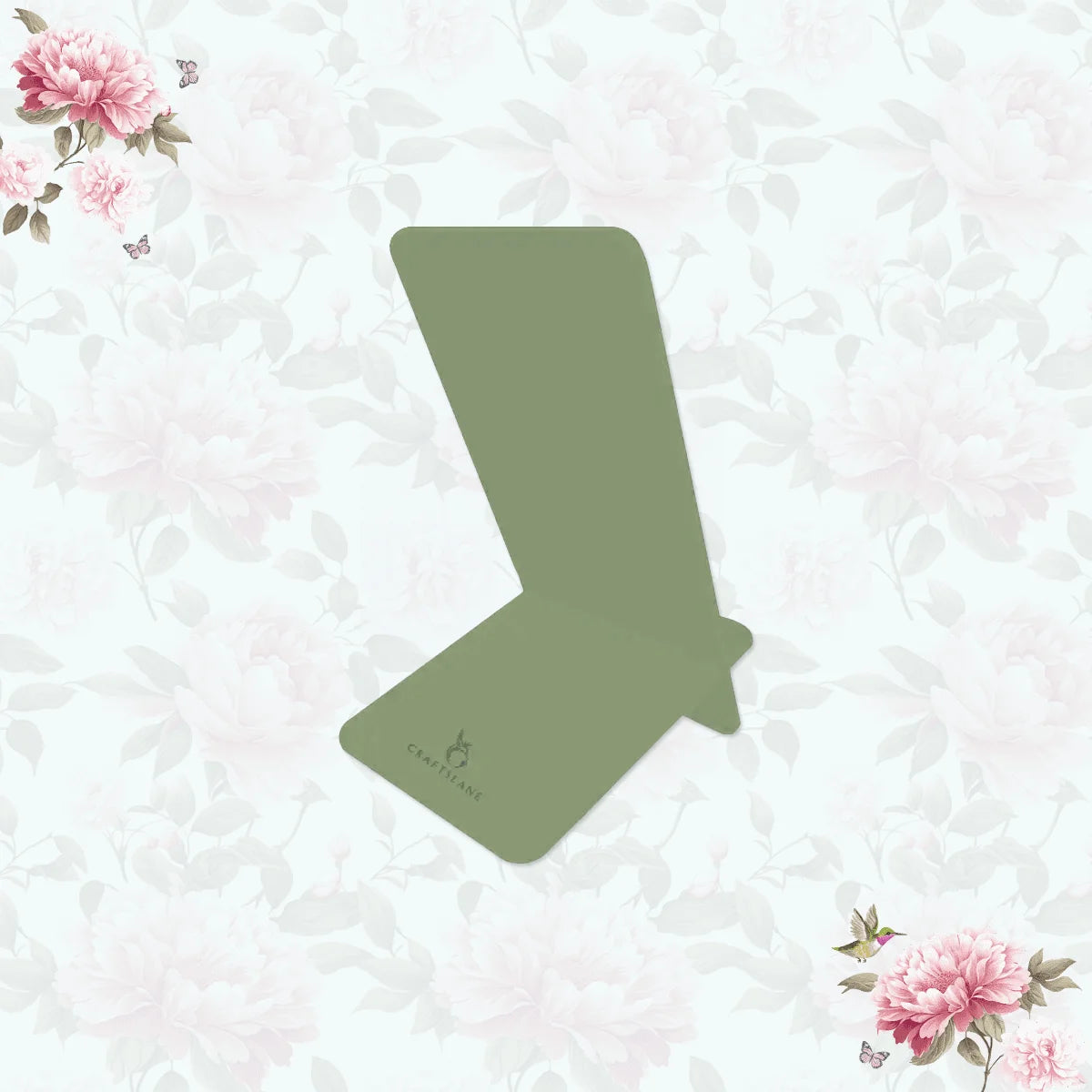 Pink Peonies Interlocking Cell Phone Stands for Desk