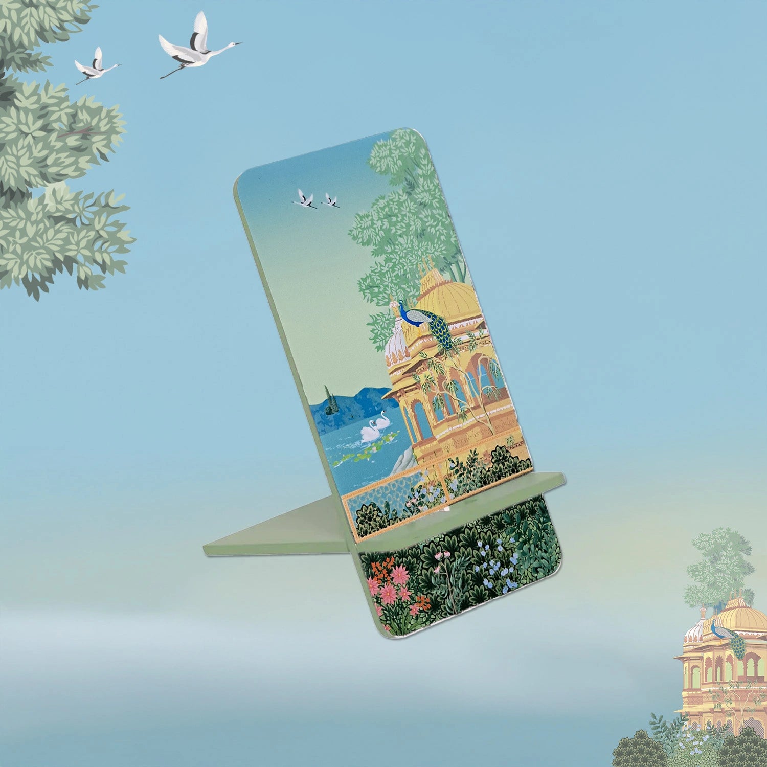 Swan Serenade Interlocking Cell Phone Stand for Desk