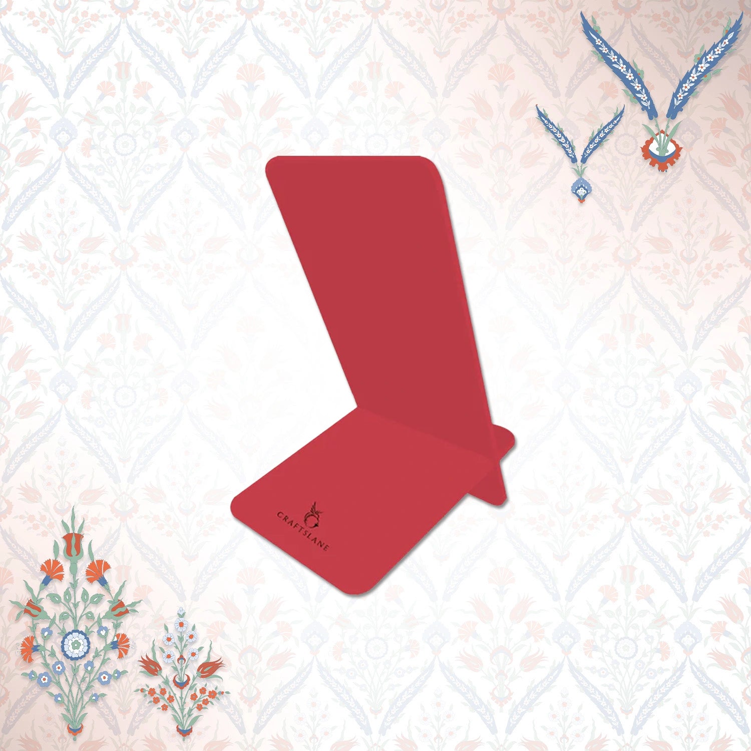 Turkish Flowers Interlocking Cell Phone Stand for Desk