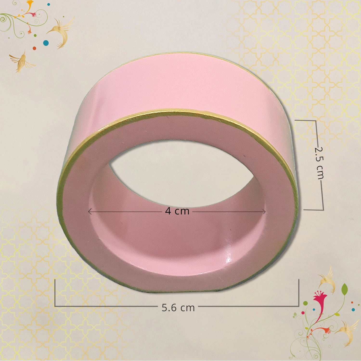 Baby Pink Handcrafted Solid Color Napkin Rings