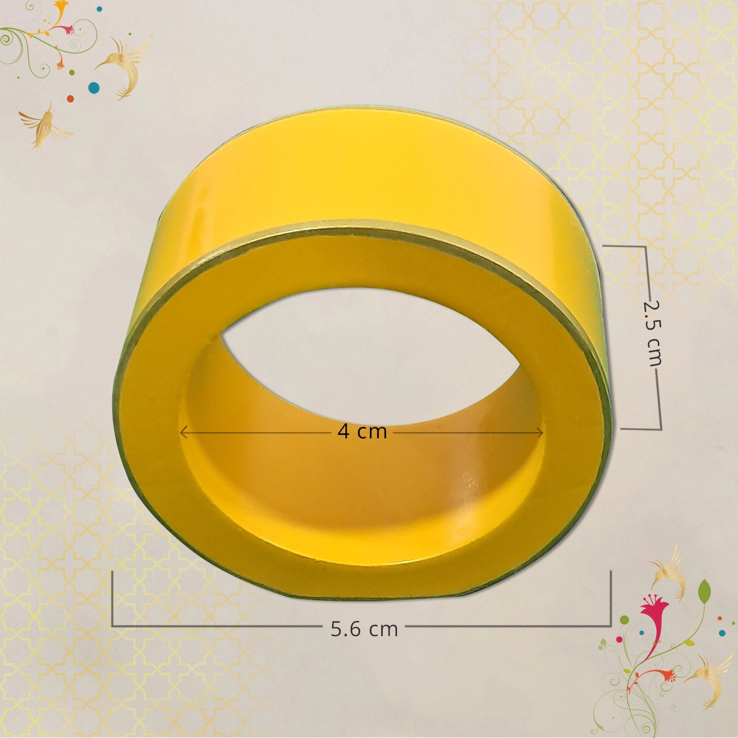 Butterscotch Handcrafted Solid Color Napkin Rings