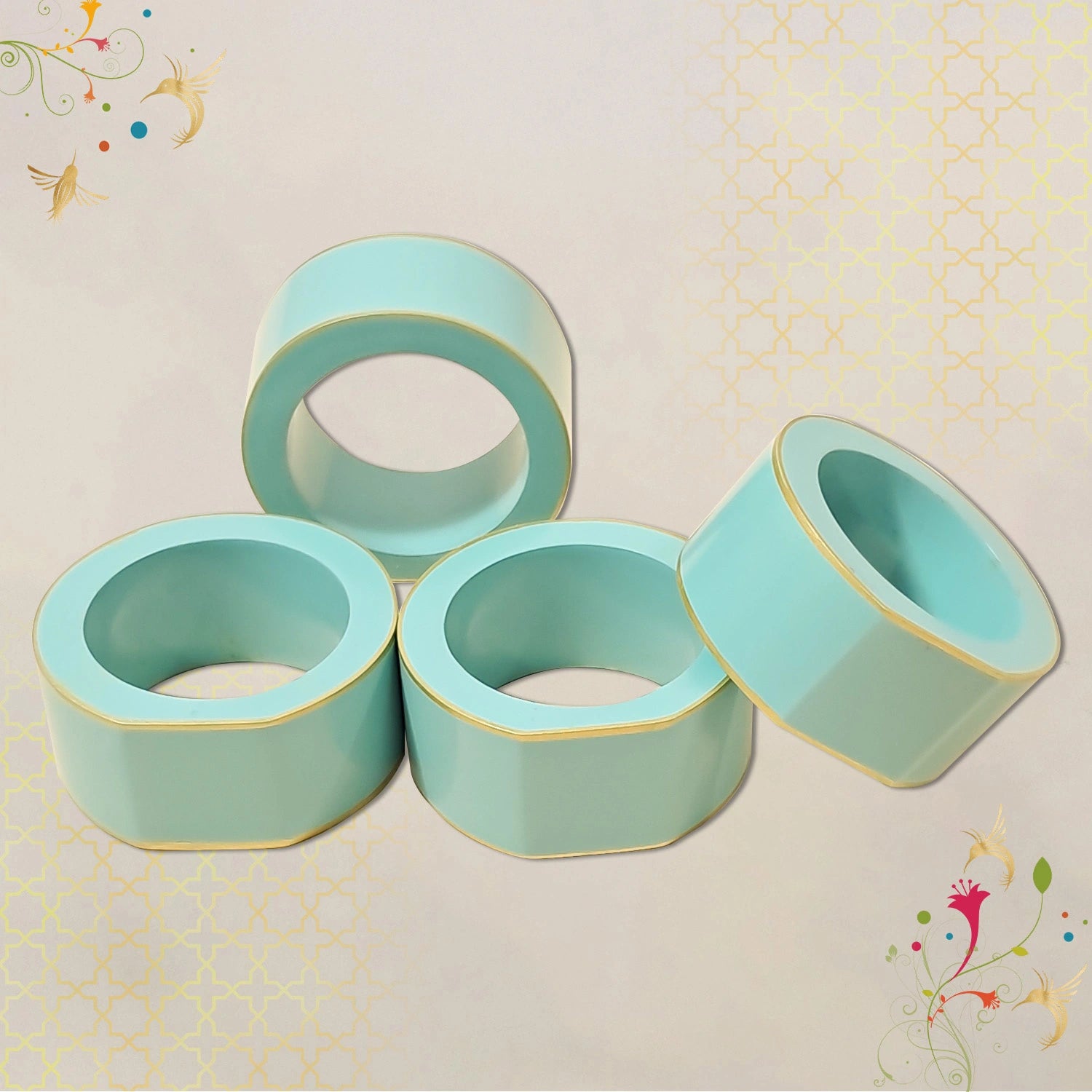 Tiffany Handcrafted Solid Color Napkin Rings